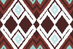 Motif Ikat Floral Paisley Embroidery Background. Ikat Triangle Geometric Ethnic Oriental Pattern Traditional. Ikat Aztec Style Abstract Design for Print Texture,fabric,saree,sari,carpet. vector