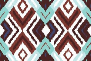 Ikat Damask Embroidery Background. Ikat Damask Geometric Ethnic Oriental Pattern Traditional. Ikat Aztec Style Abstract Design for Print Texture,fabric,saree,sari,carpet. vector