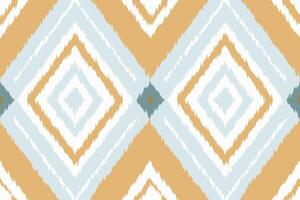 Ikat Damask Paisley Embroidery Background. Ikat Frame Geometric Ethnic Oriental Pattern traditional.aztec Style Abstract illustration.design for Texture,fabric,clothing,wrapping,sarong. vector