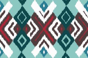 Ikat Fabric Paisley Embroidery Background. Ikat Texture Geometric Ethnic Oriental Pattern traditional.aztec Style Abstract illustration.design for Texture,fabric,clothing,wrapping,sarong. vector