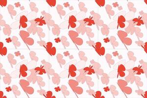 Blooming Flower Pattern Vintage 70s Style Flower Background Illustration. Colorful Pastel Color Groovy Artwork Bundle, Y2k Nature Backgrounds With Spring Plants. vector