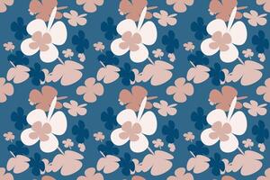 Floral Pattern Design Vintage 70s Style Flower Background Illustration. Colorful Pastel Color Groovy Artwork Bundle, Y2k Nature Backgrounds With Spring Plants. vector