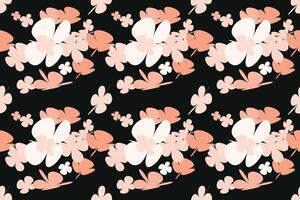 Bouquet Spring Flowers Pattern Vintage 70s Style Flower Background Illustration. Colorful Pastel Color Groovy Artwork Bundle, Y2k Nature Backgrounds With Spring Plants. vector