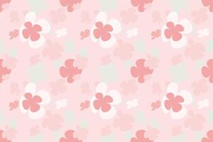 Floral Seamless Pattern Vintage 70s Style Flower Background Illustration. Colorful Pastel Color Groovy Artwork Bundle, Y2k Nature Backgrounds With Spring Plants. vector