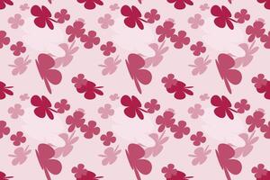 Hand Painted Flower Pattern Vintage 70s Style Flower Background Illustration. Colorful Pastel Color Groovy Artwork Bundle, Y2k Nature Backgrounds With Spring Plants. vector
