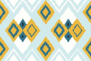 Motif Ikat Seamless Pattern Embroidery Background. Ikat Floral Geometric Ethnic Oriental Pattern traditional.aztec Style Abstract design for Texture,fabric,clothing,wrapping,sarong. vector