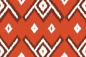 Ikat Damask Embroidery Background. Ikat Seamless Pattern Geometric Ethnic Oriental Pattern traditional.aztec Style Abstract design for Texture,fabric,clothing,wrapping,sarong. vector