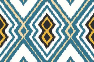 Ikat Paisley Pattern Embroidery Background. Ikat Geometric Ethnic Oriental Pattern Traditional. Ikat Aztec Style Abstract Design for Print Texture,fabric,saree,sari,carpet. vector