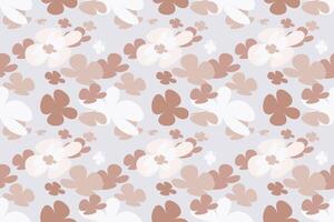Summer Flower Pattern Elements Vintage 70s Style Flower Background Illustration. Colorful Pastel Color Groovy Artwork Bundle, Y2k Nature Backgrounds With Spring Plants. vector