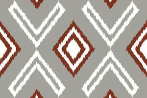 Motif Ikat Seamless Pattern Embroidery Background. Ikat Stripes Geometric Ethnic Oriental Pattern traditional.aztec Style Abstract design for Texture,fabric,clothing,wrapping,sarong. vector