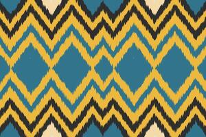 Motif Ikat Seamless Pattern Embroidery Background. Ikat Aztec Geometric Ethnic Oriental Pattern traditional.aztec Style Abstract design for Texture,fabric,clothing,wrapping,sarong. vector