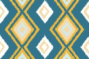 Ikat Damask Embroidery Background. Ikat Prints Geometric Ethnic Oriental Pattern Traditional. Ikat Aztec Style Abstract Design for Print Texture,fabric,saree,sari,carpet. vector