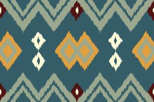 Motif Ikat Seamless Pattern Embroidery Background. Ikat Stripes Geometric Ethnic Oriental Pattern Traditional. Ikat Aztec Style Abstract Design for Print Texture,fabric,saree,sari,carpet. vector