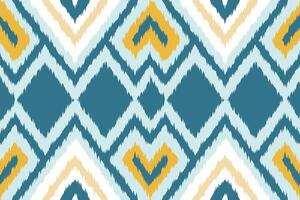 Motif Ikat Seamless Pattern Embroidery Background. Ikat Damask Geometric Ethnic Oriental Pattern traditional.aztec Style Abstract design for Texture,fabric,clothing,wrapping,sarong. vector