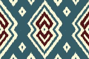 Ikat Damask Embroidery Background. Ikat Triangle Geometric Ethnic Oriental Pattern Traditional. Ikat Aztec Style Abstract Design for Print Texture,fabric,saree,sari,carpet. vector