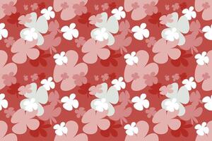 Floral Pattern Design Vintage 70s Style Flower Background Illustration. Colorful Pastel Color Groovy Artwork Bundle, Y2k Nature Backgrounds With Spring Plants. vector