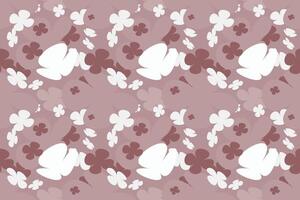 Cute Floral Pattern in the Small Flower. Vintage 70s Style Flower Background Illustration. Colorful Pastel Color Groovy Artwork Bundle, Y2k Nature Backgrounds With Spring Plants. vector
