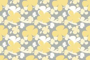 Flowers Seamless Pattern Vintage 70s Style Flower Background Illustration. Colorful Pastel Color Groovy Artwork Bundle, Y2k Nature Backgrounds With Spring Plants. vector