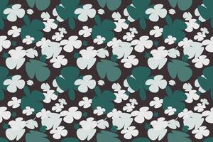 Floral Seamless Pattern Vintage 70s Style Flower Background Illustration. Colorful Pastel Color Groovy Artwork Bundle, Y2k Nature Backgrounds With Spring Plants. vector