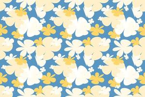 Flower Digital Printed Pattern Vintage 70s Style Flower Background Illustration. Colorful Pastel Color Groovy Artwork Bundle, Y2k Nature Backgrounds With Spring Plants. vector