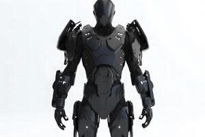 mega robot super drone in a white background. Neural network photo