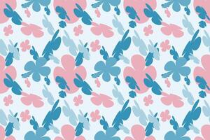 Pattern With Simple Pretty Small Flowers, Vintage 70s Style Flower Background Illustration. Colorful Pastel Color Groovy Artwork Bundle, Y2k Nature Backgrounds With Spring Plants. vector