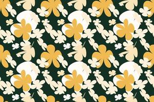 Floral Seamless Pattern Vintage 70s Style Flower Background Illustration. Colorful Pastel Color Groovy Artwork Bundle, Y2k Nature Backgrounds With Spring Plants. vector