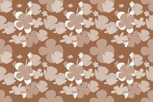 Abstract Flower Pattern Vintage 70s Style Flower Background Illustration. Colorful Pastel Color Groovy Artwork Bundle, Y2k Nature Backgrounds With Spring Plants. vector