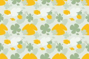 Beautiful Flowers Pattern Background Vintage 70s Style Flower Background Illustration. Colorful Pastel Color Groovy Artwork Bundle, Y2k Nature Backgrounds With Spring Plants. vector