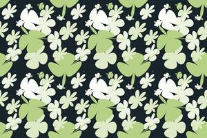 Natural Drawing Flower Seamless Pattern Vintage 70s Style Flower Background Illustration. Colorful Pastel Color Groovy Artwork Bundle, Y2k Nature Backgrounds With Spring Plants. vector