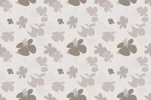 Flower Seamless Pattern on Muster Background Vintage 70s Style Flower Background Illustration. Colorful Pastel Color Groovy Artwork Bundle, Y2k Nature Backgrounds With Spring Plants. vector