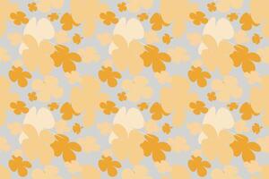 Floral Pattern Background Vintage 70s Style Flower Background Illustration. Colorful Pastel Color Groovy Artwork Bundle, Y2k Nature Backgrounds With Spring Plants. vector
