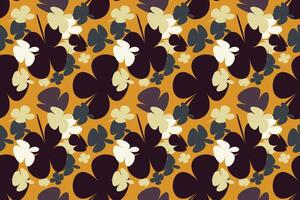 Sweet Flower Seamless Pattern. Vintage 70s Style Flower Background Illustration. Colorful Pastel Color Groovy Artwork Bundle, Y2k Nature Backgrounds With Spring Plants. vector