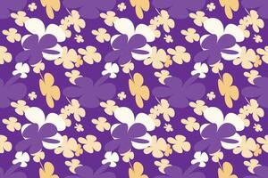 Seamless Flower Pattern Vintage 70s Style Flower Background Illustration. Colorful Pastel Color Groovy Artwork Bundle, Y2k Nature Backgrounds With Spring Plants. vector