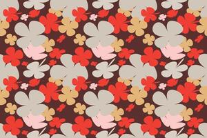 Seamless Abstract Floral Wallpaper Pattern With Simple Pretty, Little Floral Liberty Seamless Texture Background. Spring, Summer Romantic Blossom Flower Garden Seamless Pattern for Your Designs vector