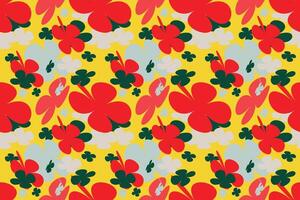Flowers Seamless Pattern With Simple Pretty, Little Floral Liberty Seamless Texture Background. Spring, Summer Romantic Blossom Flower Garden Seamless Pattern for Your Designs vector