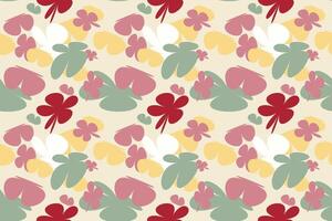 Beautiful Blooming Flower Seamless Pattern With Simple Pretty, Little Floral Liberty Seamless Texture Background. Spring, Summer Romantic Blossom Flower Garden Seamless Pattern for Your Designs vector