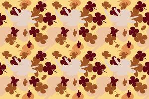 Flowers Seamless Pattern Design for Fabric Vintage 70s Style Flower Background Illustration. Colorful Pastel Color Groovy Artwork Bundle, Y2k Nature Backgrounds With Spring Plants. vector