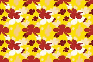 Seamless Flower Pattern Vintage 70s Style Flower Background Illustration. Colorful Pastel Color Groovy Artwork Bundle, Y2k Nature Backgrounds With Spring Plants. vector