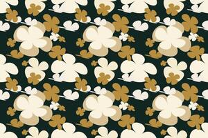 Flowers Seamless Pattern Design for Fabric Vintage 70s Style Flower Background Illustration. Colorful Pastel Color Groovy Artwork Bundle, Y2k Nature Backgrounds With Spring Plants. vector
