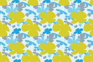 Floral Seamless Pattern With Simple Pretty, Little Floral Liberty Seamless Texture Background. Spring, Summer Romantic Blossom Flower Garden Seamless Pattern for Your Designs vector