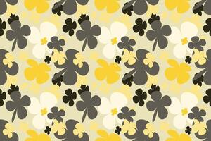 Floral Abstract Seamless Patterns. Vintage 70s Style Flower Background Illustration. Colorful Pastel Color Groovy Artwork Bundle, Y2k Nature Backgrounds With Spring Plants. vector