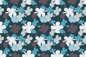 Floral Seamless Pattern Vintage 70s Style Flower Background Illustration. Colorful Pastel Color Groovy Artwork Bundle, Y2k Nature Backgrounds With Spring Plants. vector