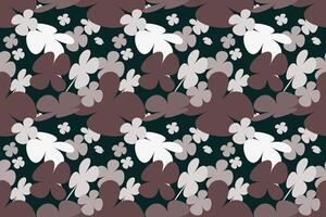 Flowers Seamless Pattern Vintage 70s Style Flower Background Illustration. Colorful Pastel Color Groovy Artwork Bundle, Y2k Nature Backgrounds With Spring Plants. vector