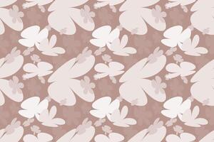 Flower Seamless Pattern on Muster Background Vintage 70s Style Flower Background Illustration. Colorful Pastel Color Groovy Artwork Bundle, Y2k Nature Backgrounds With Spring Plants. vector
