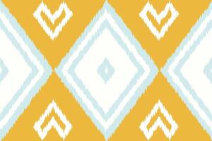 Ikat Damask Embroidery Background. Ikat Frame Geometric Ethnic Oriental Pattern Traditional. Ikat Aztec Style Abstract Design for Print Texture,fabric,saree,sari,carpet. vector