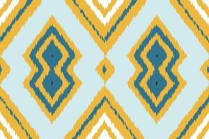 Motif Ikat Seamless Pattern Embroidery Background. Ikat Damask Geometric Ethnic Oriental Pattern traditional.aztec Style Abstract design for Texture,fabric,clothing,wrapping,sarong. vector