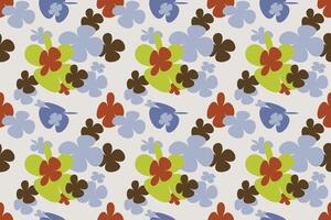 Seamless Floral Pattern With Hand Drawn With Simple Pretty, Little Floral Liberty Seamless Texture Background. Spring, Summer Romantic Blossom Flower Garden Seamless Pattern for Your Designs vector