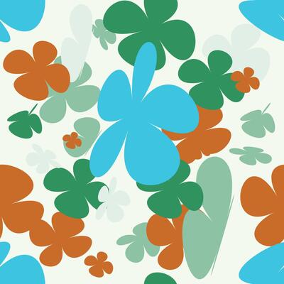 Blooming Flower Pattern With Simple Pretty, Little Floral Liberty Seamless Texture Background. Spring, Summer Romantic Blossom Flower Garden Seamless Pattern for Your Designs