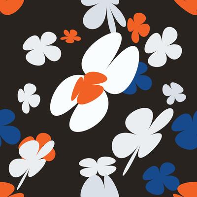 Simple Flowers Pattern Seamless With Simple Pretty, Little Floral Liberty Seamless Texture Background. Spring, Summer Romantic Blossom Flower Garden Seamless Pattern for Your Designs